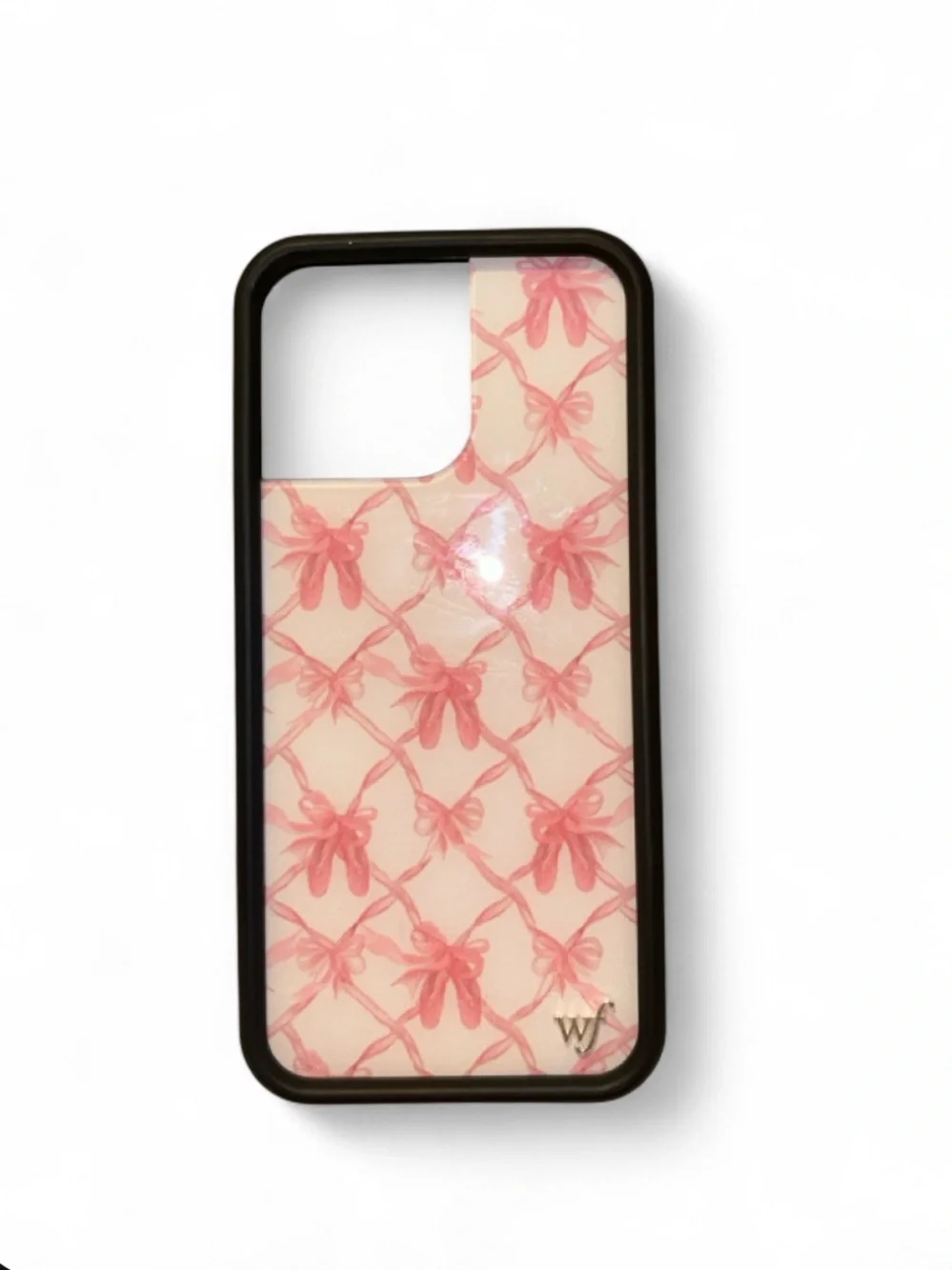 Wildflowers Pink Marble Phone Case with Black Bumper